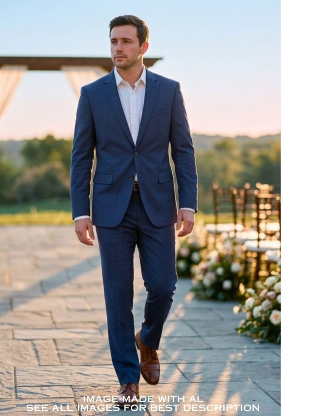 Bonobos Cotton Poplin Slim Fit Suit 36 R Jacket Pants 34 x 29.75 100% Cotton